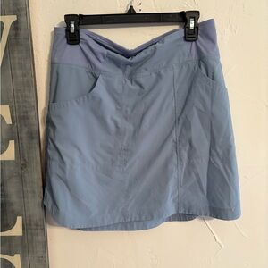Patagonia Blue Asymmetrical Mini Skirt for Athletic Wear